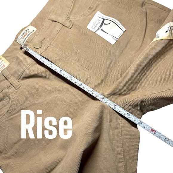 NWT St John’s Bay Corduroy Secretly Slender Boot Cut jeans pants tan women’s 8 - Picture 11 of 14